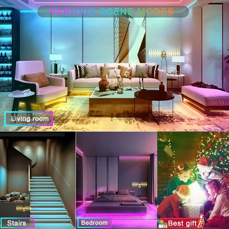 Meiyue LED Strip Motion Sensor 6 m, RGB LED Strip