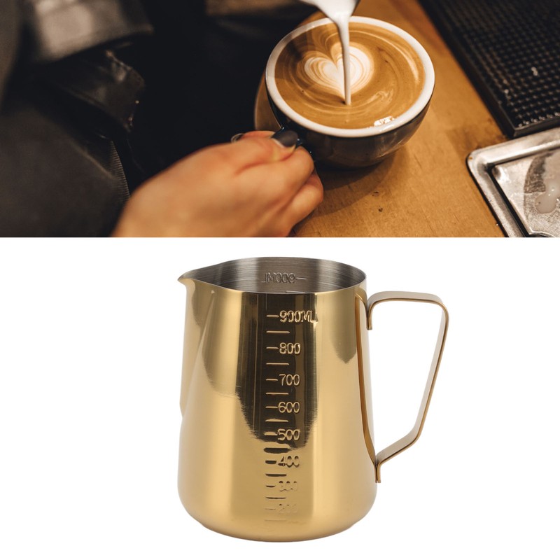 Milk Frothing Pitcher Dual Scale 304 Stainless Steel Milk Frother