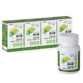 [3+1 Planning] Sensione Ginkgo Leaf Extract Nutrient Helps Improve Blood Circulation, Memory, and Blood Circulation, 8 Month Supply, 60 Tablets, 4 Pieces / [3+1기획] 센시원 은행잎추출물 영양제 혈액순환 기억력 혈행개선 도움 8개월분, 60정, 4개