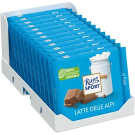 Ritter Sport alpine milk 100gr/3.53oz x12