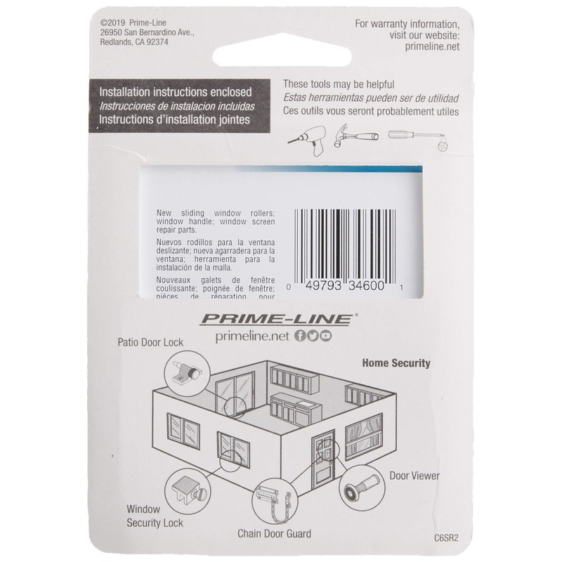 Prime-Line S 4600 Sliding Vinyl Window Vent Stop, 2-1/4 In.