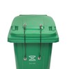 TonGass (2-Pack, Black Garbage Trash Can Locks with Wire Ropes