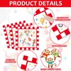 gisgfim 96 Pcs Circus Party Supplies Paper Plates Napkins Carnival