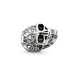 Thomas Sabo"Skull With Lily" Blackened Bead