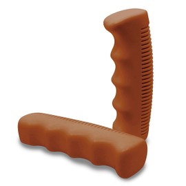 Retro Bicycle Grips Brown Rubber Non-Slip Soft 1 Pair Vintage Bicycle Grips Brown Dutch Bike City Bike Women's Bicycle Single Speed Bike Men's Bike Grips Rubber Grips Classic Handlebar Grips 22.2 mm