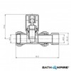 iBathUK | White Straight Towel Radiator Valves 15mm Central Heating