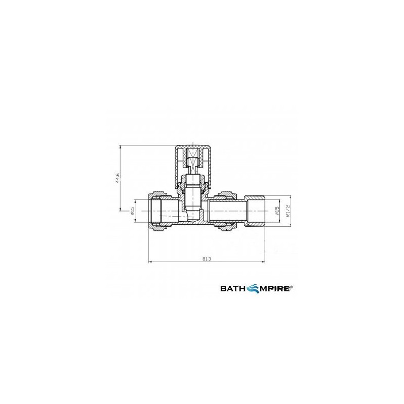 iBathUK | White Straight Towel Radiator Valves 15mm Central Heating