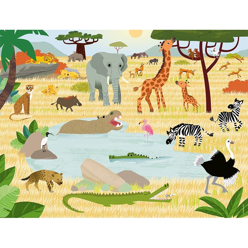 Nathan Puzzle 30 Pieces Savannah Animals for Children, 4005556863839