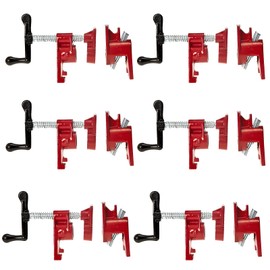 IVWNNN Pipe Clamps 3/4" Pipe Clamps for Woodworking Heavy Duty pipe clamp with Unique Foot Design Cast Iron Pipe Clamps for Woodworking Wood Clamps for Carpentry and DIY Jobs (6 Pack, 3/4")