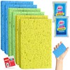 SOL 6pk Cellulose Sponge Highly Absorbent Kitchen Sponges, Household &