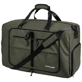 Duffle Bag Foldie Travel Bag Expandable Duffle Bag for Travel Duffle Bag for Men Travel Duffel Bags Mens Travel Bag Canvas Foldable Heavy Duty Large Sports Camping Big Duffle Bags Bulk 80L Green