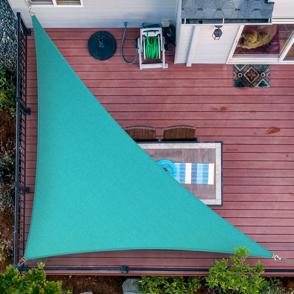 ShadeMart 12' x 16' x 20' Turquoise Sun Shade Sail
