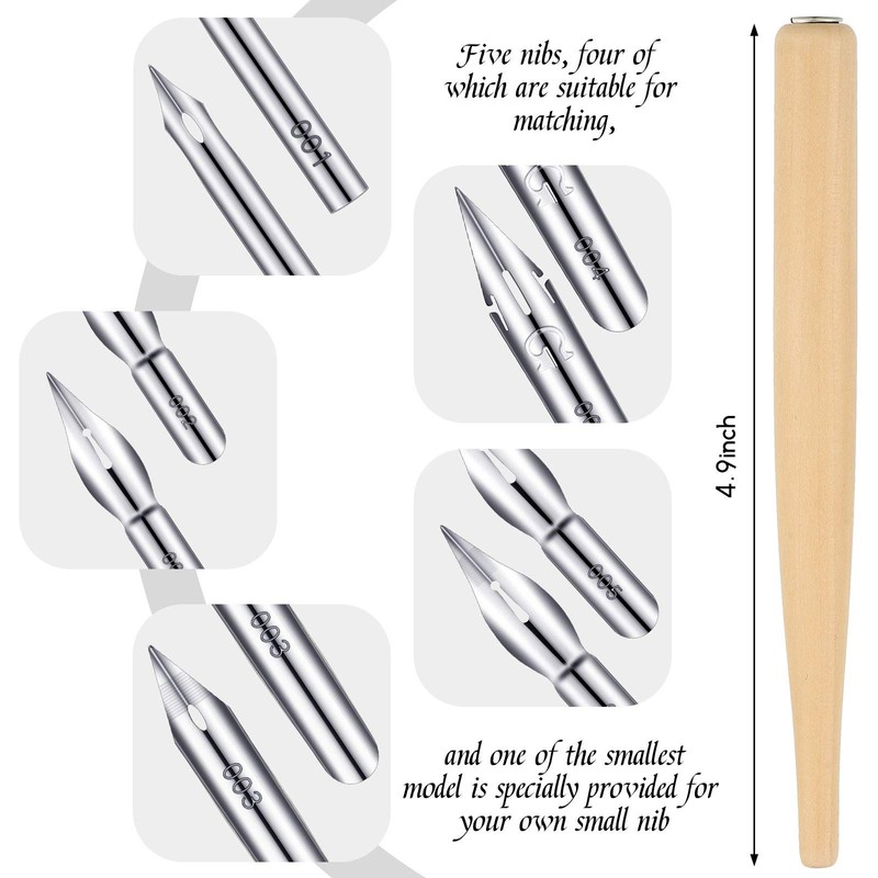 11 Pieces Comic Pen Nib Set, G-Pen Ink Nib Stainless
