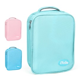 iNeibo Insulated Lunch Bags, Oxford Cloth Lunch Box Tote Bag Cool Bag, Water Resistant Thermal Cooler Bag with Handle for Kids Adult School Work Picnic Travel-Green