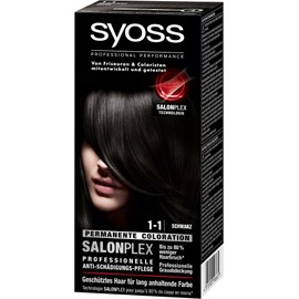 Syoss Hair Colour 1-1 Black Pack of 3 x 115 ml
