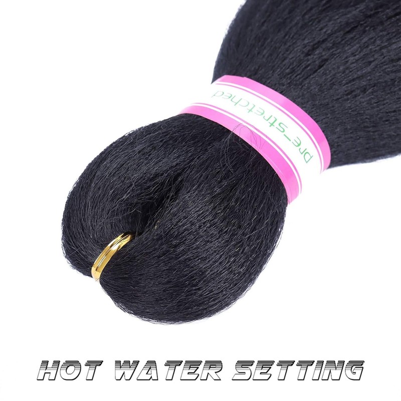 Pre Stretched Braiding Hair 16 Inch, 8 Packs Professional Braiding