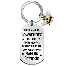 Yaxkvapu Coworker Leaving Gifts for Women Unique Coworkers Friendship Gifts Funny Going Away Keychain from Coworkers Birthday Christmas Thanksgiving Appreciation Gift for Colleague Goodbye Keychain