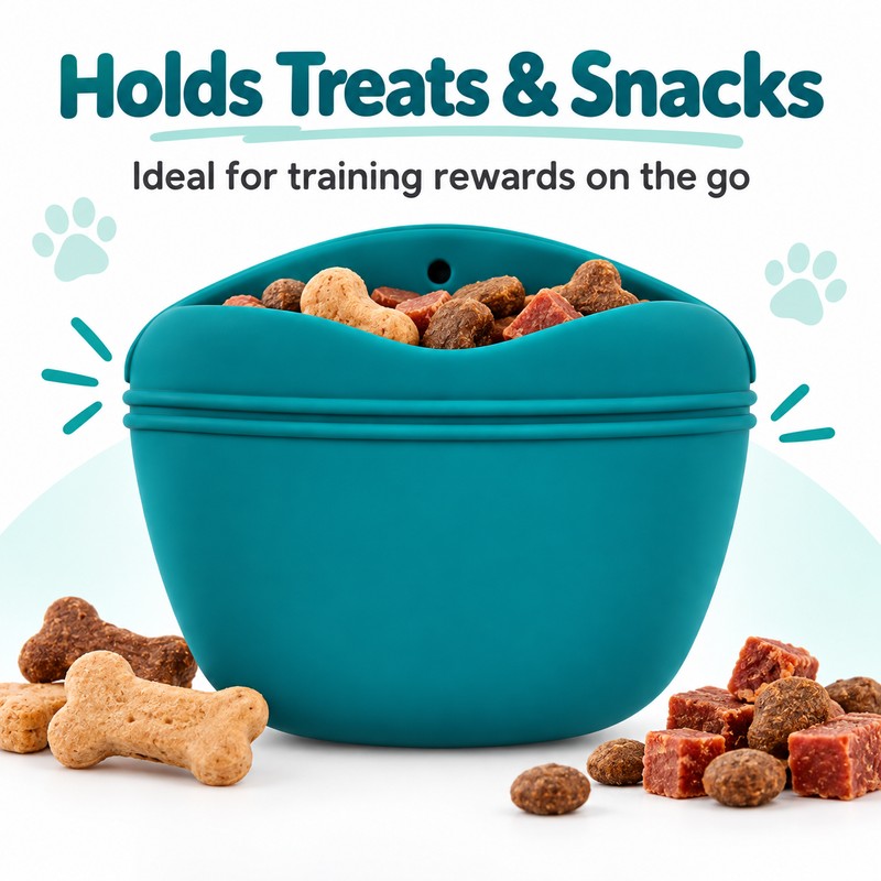 Portable Dog Treat Pouch for Training – Compact Waist Clip