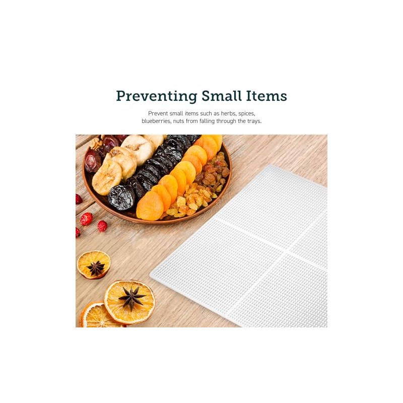 COSORI Food Dehydrator Accessories, Plastic Mesh Screens for 10 Tray