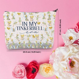 Fairy Merch Makeup Bag Zipper Pouch Tinker Princess Gift Peter Gift Fairytale Lovers Gift (Tinker Bag)