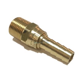 EDGE INDUSTRIAL 3/8" Hose ID to 3/8" Male NPT MNPT Brass Swivel Connector Fuel/AIR/Water/Oil/Gas/WOG (Qty 01)