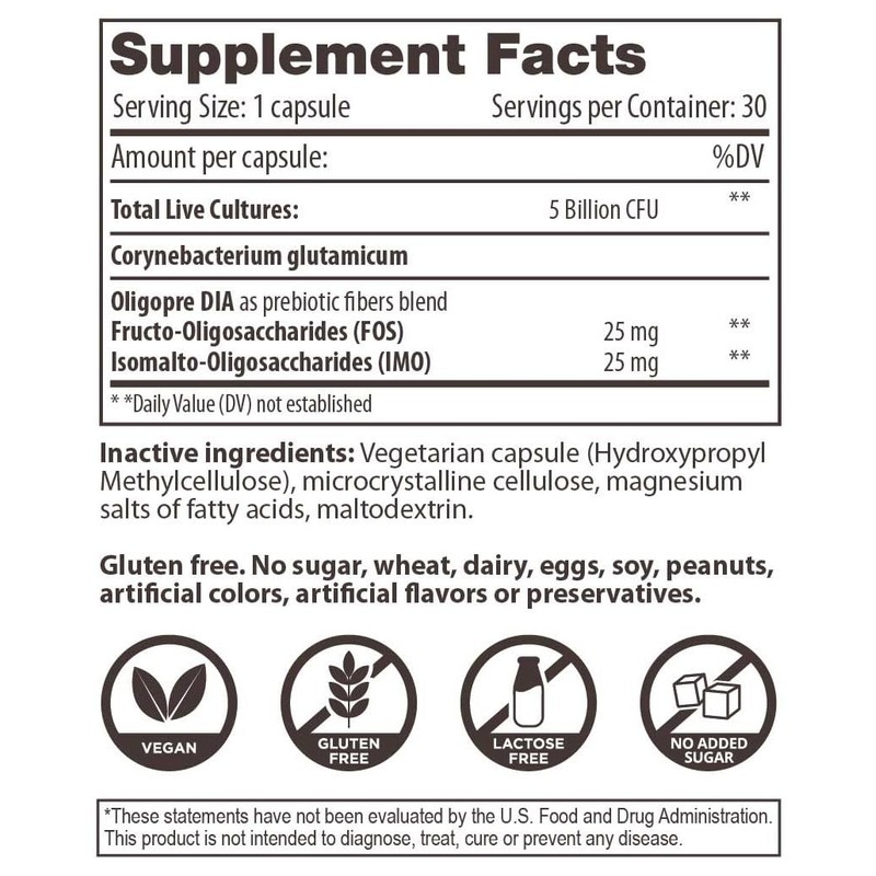 Renewbiome Glutamicum - Probiotic with Corynebacterium glutamicum - 5 billion