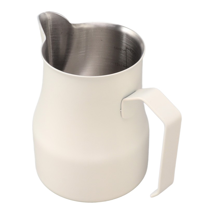 Milk Pitcher Cup 304 Stainless Steel Spout Mouth Scale Coffee