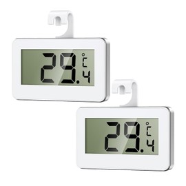 Ankilo Digital Fridge Thermometer, Digital Freezer Thermometer, Mini Wireless Indoor Thermometer, Indoor Thermometer for Home, Restaurants, Pack of 2