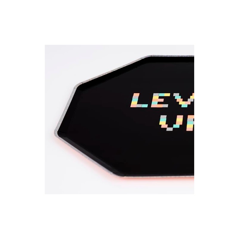Meri Meri Level Up Retro Video Game Party Plates (Pack