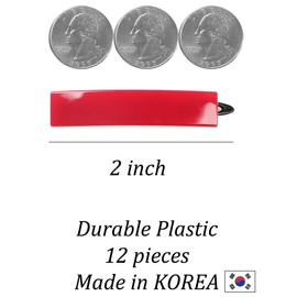 AURORA PIN 12pcs Hair Barrettes Set for Women and Girls, Hair Clips for Thick Thin Fine Hair, Non-metal Hair Accessories, Non-Slip Grip Handmade Snap Hairpin, BPA Free