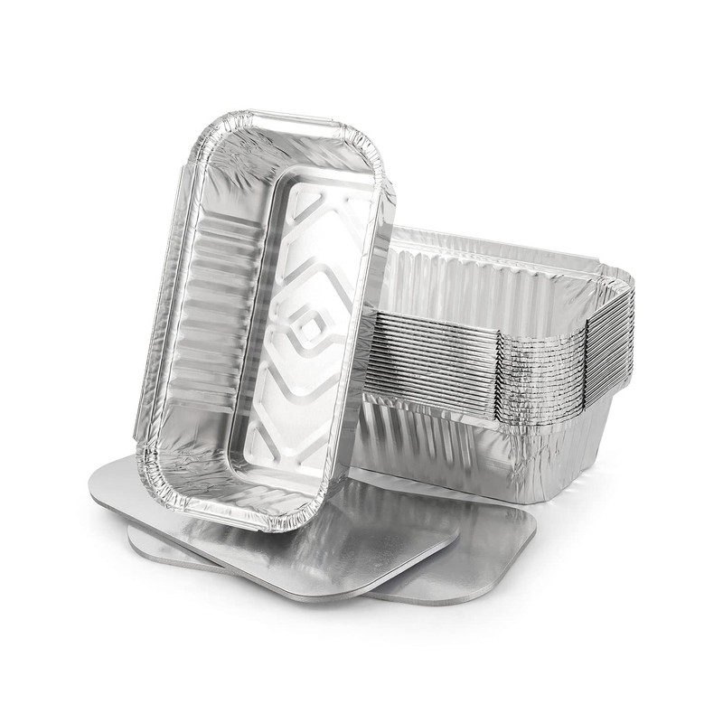 Homeshopa Aluminum Foil Trays Containers with Lids, 50 Pack Large