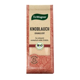 BioWagner - Organic Garlic Granulated | Perfect for Dips, Grilled Meat or Potato Dishes | Natural Organic Ingredients | Recyclable Packaging | 60 g
