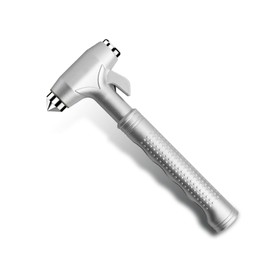 Arwrilt Car Window Glass Breaker Tool, Automotive Emergency Escape Hammer with Seat Belt Cutter, Multifunctional Car Accident Emergency Safety Hammer, Universal Escape Tool for Most Cars (Silver)