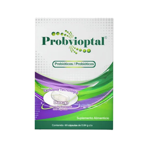 Probvioptal Probióticos Y Prebióticos 60 Cápsulas Sabor Sin Sabor