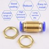 Annegk Pneumatic Connector Pneumatic Bulkhead Fitting Push In Fitting Bulkhead