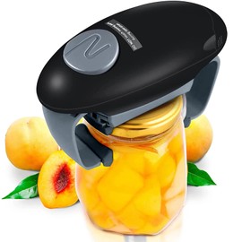 Abridor de Tarros,Abridor de Tarros Automático Eléctrico de Un Solo Toque,Fácil de Quitar,Abridor de Botellas Fuerte y Resistente,para Personas