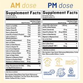 Legendairy Milk Dynamic Duo® Prenatal 2-in-1 Prenatal Vitamins for Women - Morning & Night Prenatal Vitamins with DHA and Methylated Folate - 25 Vitamins & Minerals for Every Stage, 30 Day Supply
