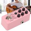 Digital Delay Pedal Metal Pink Guitar Looper Effect Pedals with