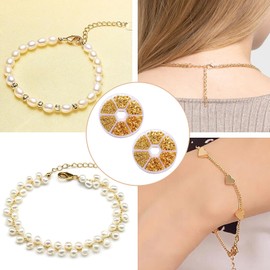 Chain Clasp, 1140 Piece Bracelet Clasp Set, 2 Colours Chain Clasps, Gold Lobster Clasp and Jump Rings and Crimping Ends, for Necklaces, Bracelets, Anklets, Jewellery Crafts, DIY