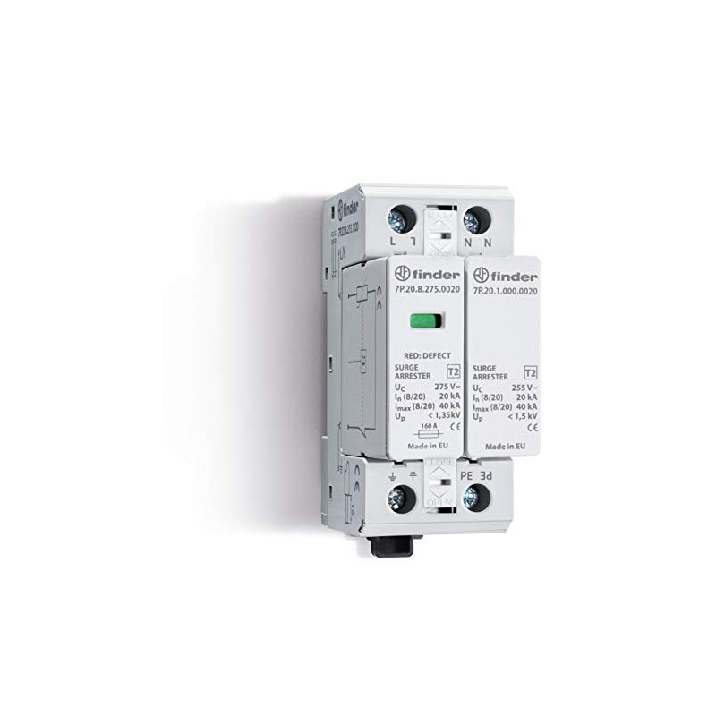 Finder Series 7P Surge Protector SPD tipo-2 1 Varistor +
