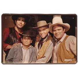 Blechschilder Bonanza Bekannte Persönlichkeiten Celebrities Deko Schild Metallschild Retro Türschild Vintage Eingang Geschenk zum Geburtstag oder Weihnachten 20x30 cm