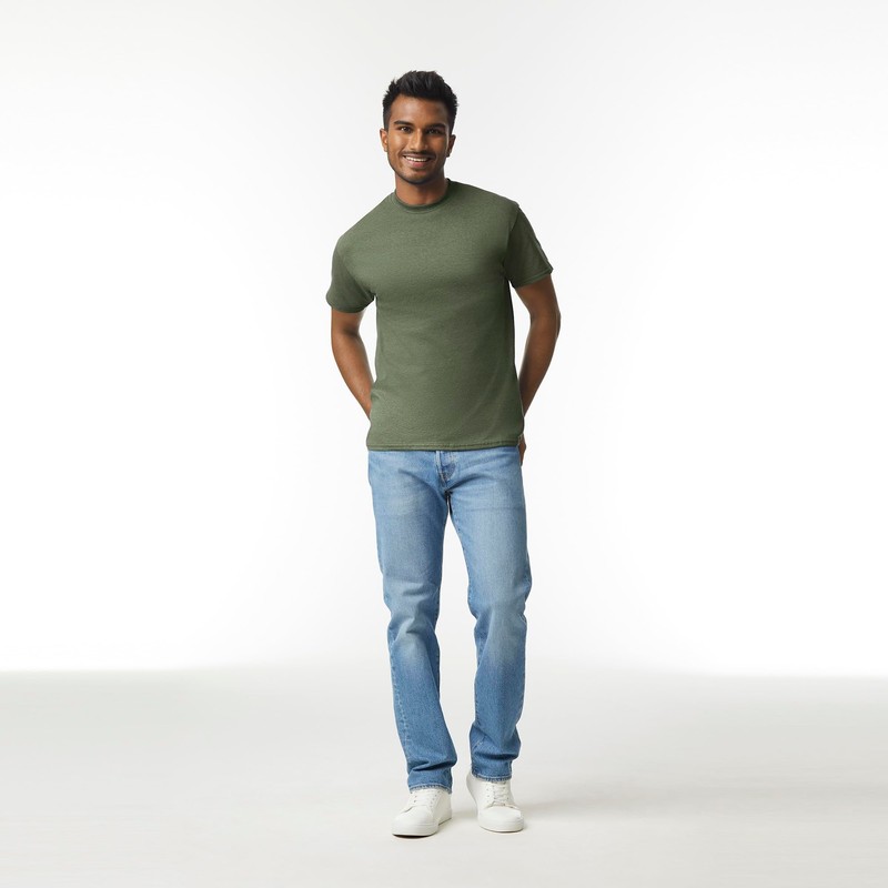 Gildan Adult Ultra Cotton T-Shirt, Style G2000, Multipack, Military Green