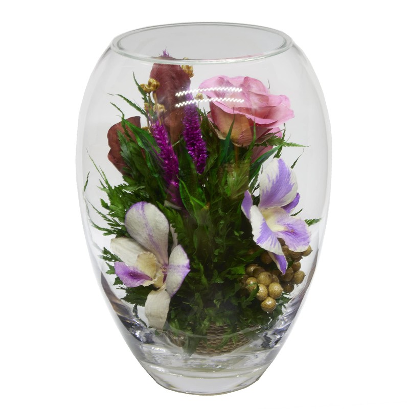 Luxury Orchid Arrangement | Preserved Orchids in Glass Vase |