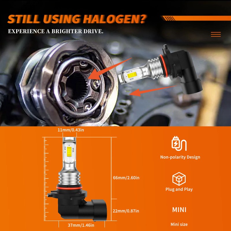 AUIMSOCO 9005 9006 LED Headlight Super Bright Bulbs Kit 8000K