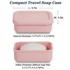 Leak Proof Silicone Travel Soap Case with Draining Tray -