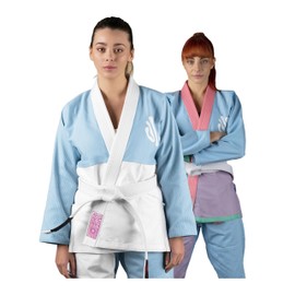 Sanabul Easter Egg BJJ Gi for Women Premium Brazilian Jiu Jitsu Gi for Women - Scrambled (Blue/White), W4