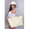 styleBREAKER 02012287 Women's XXL Beach Bag with Stripes and Melon