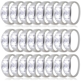 Dhseinat 50 PCS Voice Activated Sound Control LED Flashing Bracelet colourful LED Glow Flashing Wristband Toys for Concerts, Sports, Night Events, Game Prizes, Party Favors (White)