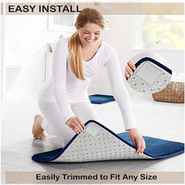 Rug Pads Grippers, 4 PCS Non Slip Washable Grippers for Rug, New Materials to Anti Curling Rug Pad : Keep Your Rug in Place & Make Corner Flat and Easily Peel Off