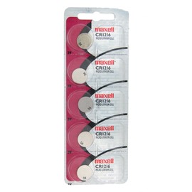Maxell Lithium Battery CR1216 Pack of 5 Batteries